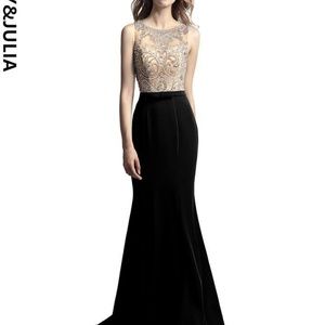 Judy&Julia Long Party Prom Ball Dress Black XS,S,M